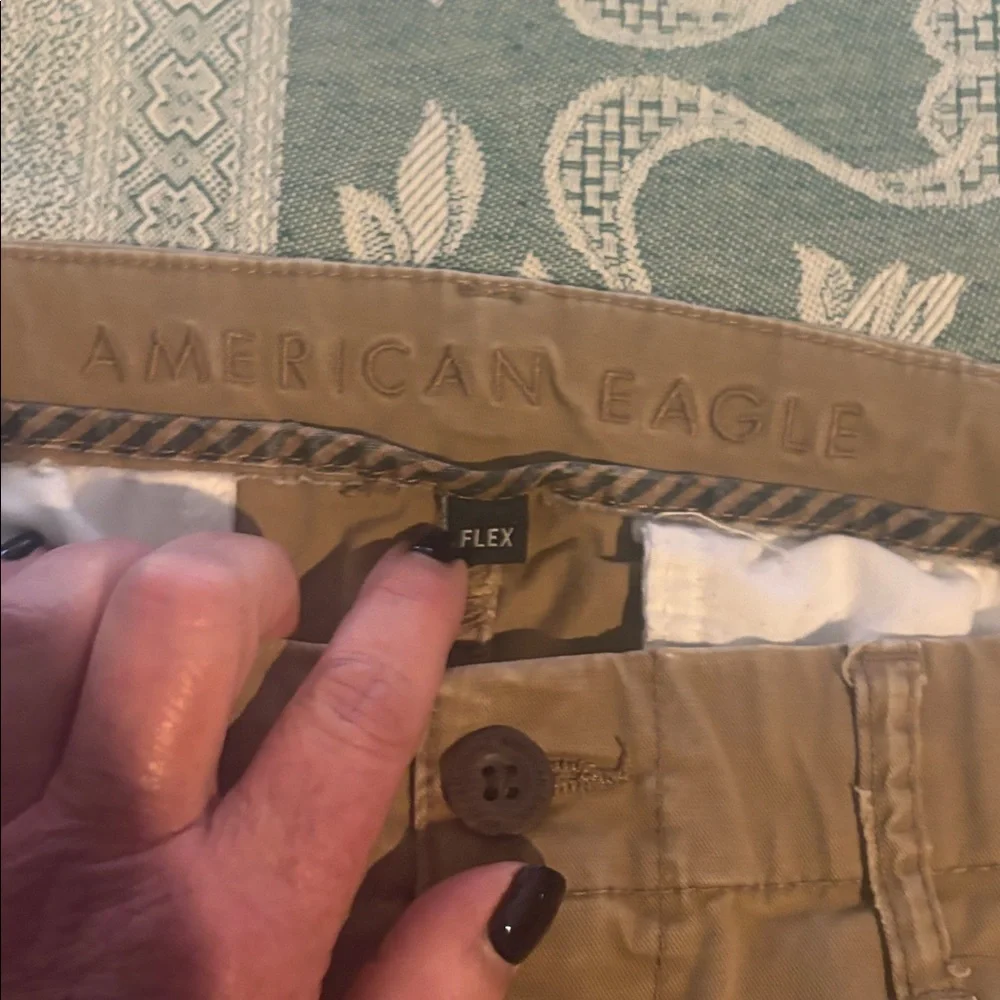American Eagle Outfitters Men's Flat Front Khaki Chinos